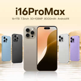 i16 Promax灵动岛安卓13跨境4+64G外贸智能手机7.3英寸高清屏现货