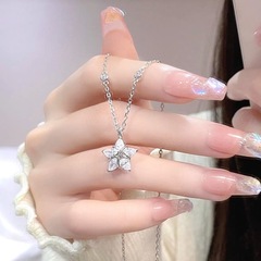 S925纯银织女星星项链女轻奢百搭小众设计感锁骨链七夕情人节礼物