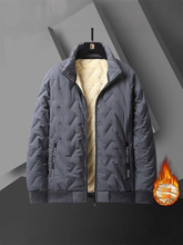 冬季羊羔绒棉衣外套男士加绒加棉宽松立领夹克棉服男商务休闲外套