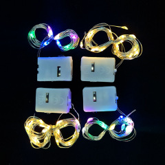 LED ギフトボックスケーキブーケ装飾ライトストリングバッテリーライトストリング小さな白いボックス 3 スピード調整可能なライトストリング