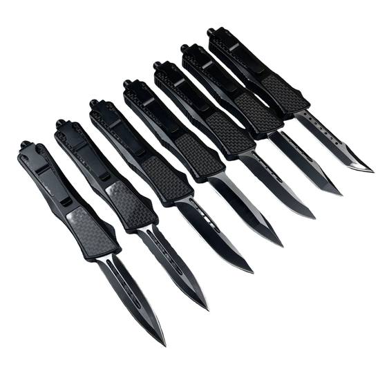 Manufacturer's Ready-Made Cross-Border Hot-Selling Outdoor Multi-Functional Folding Knife Zinc Alloy Handle Carbon Fiber Patch