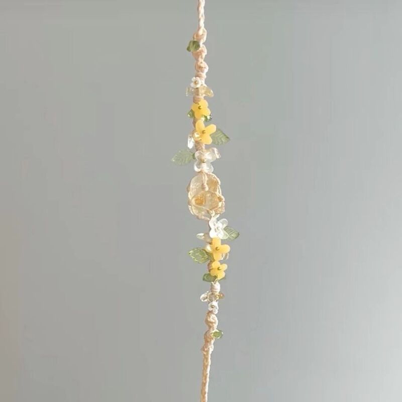 桂花原创小花环桂花印象水晶编绳黄水晶原石手森系ins风小众|undefined