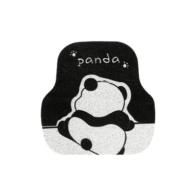 Cartoon Panda Car Mat Wire Universal Foot Pad - back-row-wall-panda