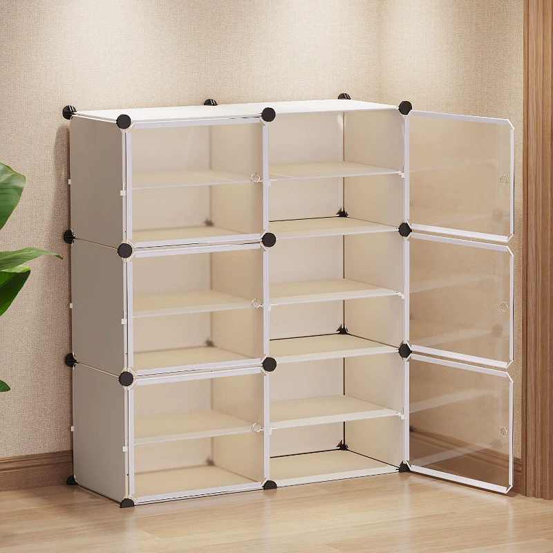 Простая полка для обуви, шкаф для обуви, пластиковая полка для хранения, пылезащитная дверь, бытовая многофункциональная полка для хранения, экономичное хранение