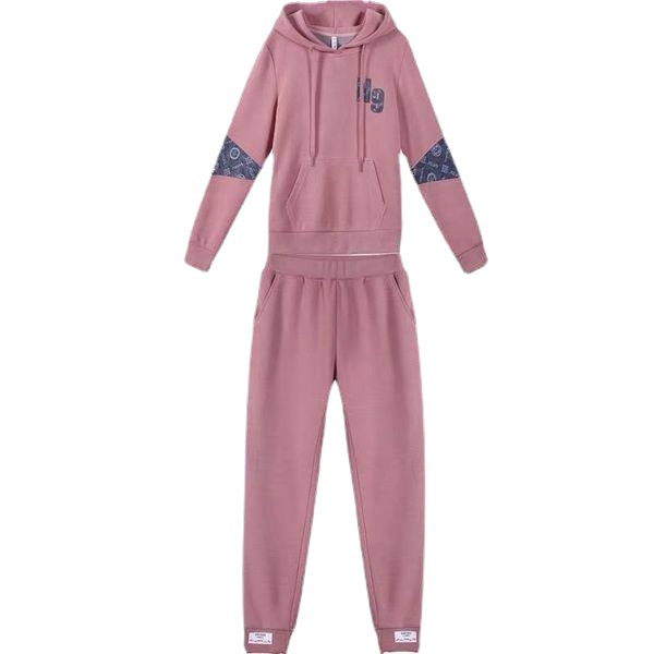 Fleecegefüttertes Hoodie- und Jogger-Set in Übergröße – Übergroßes, lässiges zweiteiliges Outfit für Damen und Herren (Schwarz/Pink/Gelb/Hellgrau, Größen M-3XL)_voghion.com