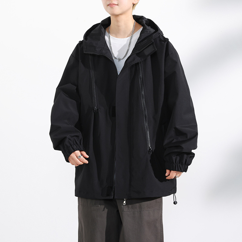 2025 pareja de ocio transfronterizo chaqueta de montaña otoño y invierno nuevo comercio exterior encapuchado juvenil ropa de asalto deportiva impermeable