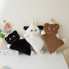 跨境新款小狗抱枕小猫毛绒玩具可爱狗狗公仔午睡趴枕沙发靠枕批货