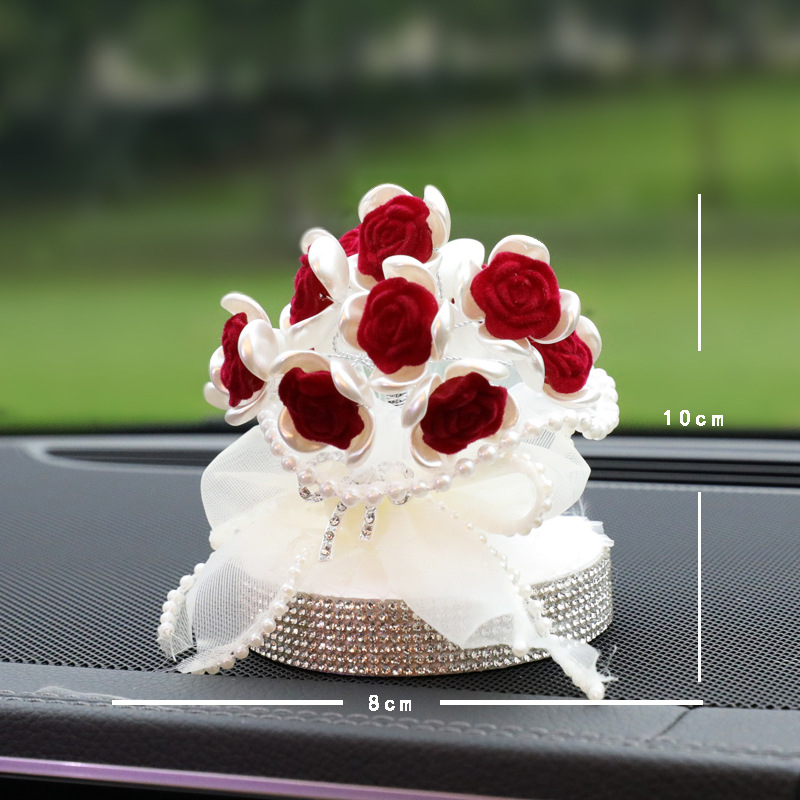 Simulated Rose Aromatherapy Ornaments Car Decoration Perfume Car Interior Supplies Diffuser Fragrance Rose Fragrance