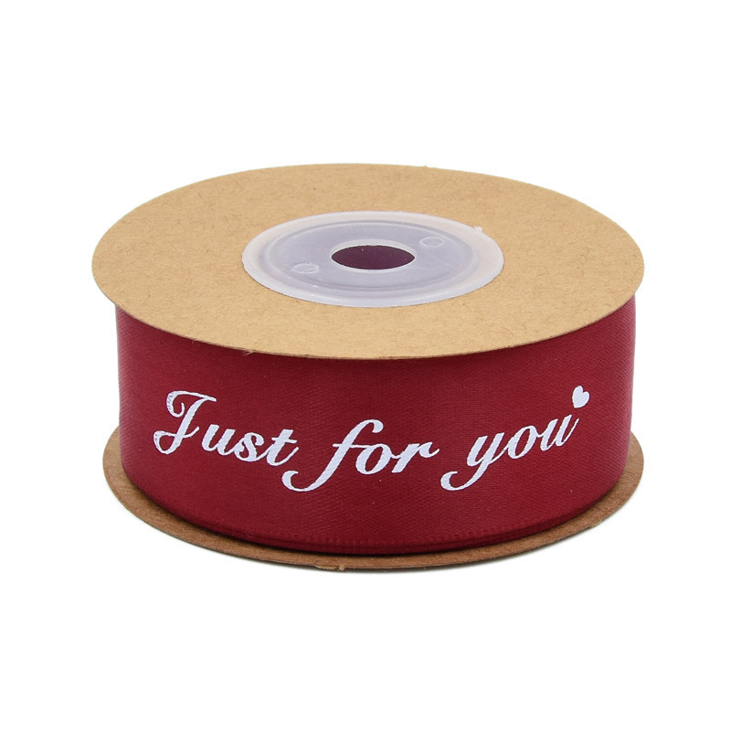 2,5 cm transfronteriza de impresión sólo para usted Cinta Caja de pastel ramo de material de embalaje accesorios para el cabello cinta 10 M