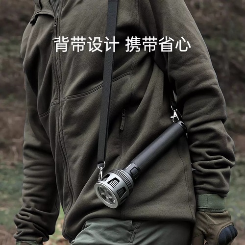 Nato Thunder search strong light flashlight outdoor camping long-beam light rechargeable strap waterproof super bright large flashlight