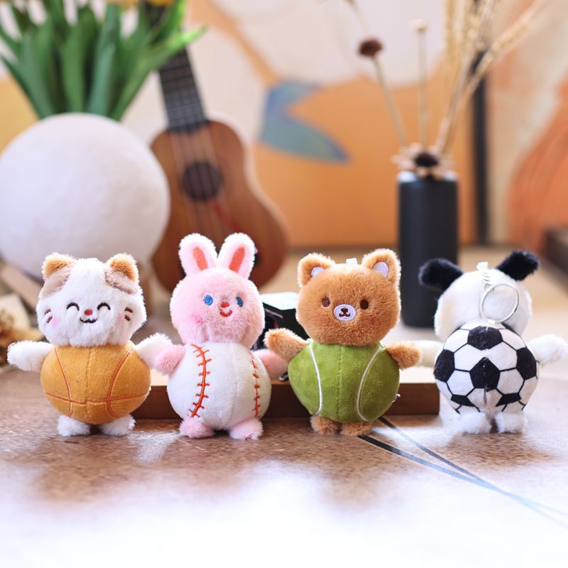 Cute creative football plush pendant