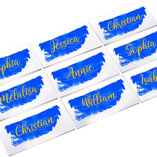 Transparent Acrylic Wedding Guest Name Card Birthday Party Table Stop Sign Blank DIY Dining Table Seat Sign