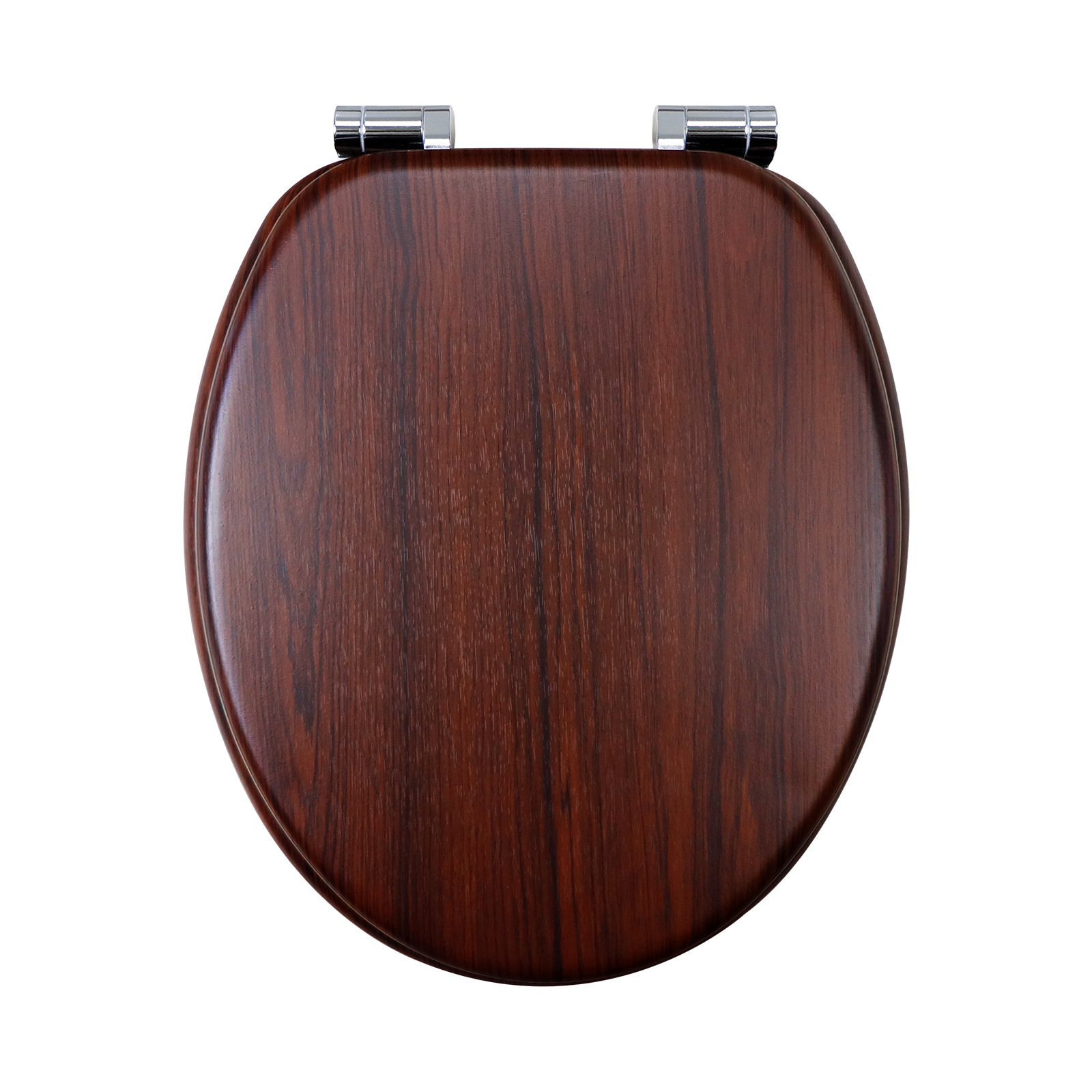 Factory direct sales of density board, wooden MDF toilet seat, pvc veneer, wood grain pattern with slow descent Specification drawing