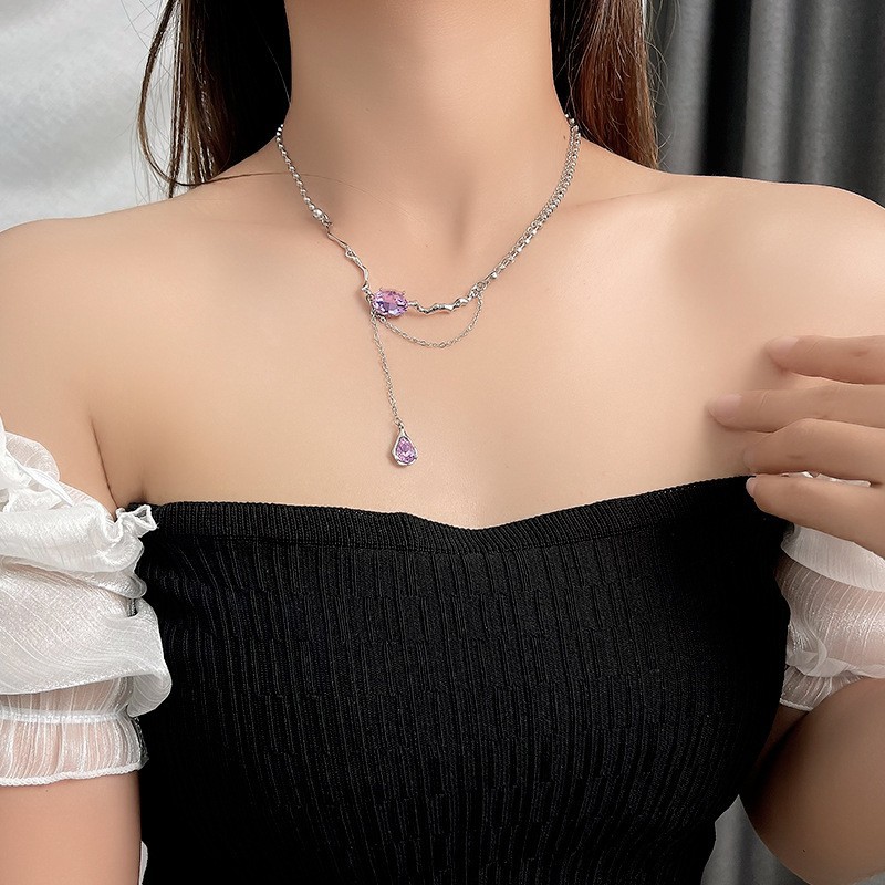 10g Weight Gold Plated Plating Material Necklace Classification Alloy Chain Material Commute Heart Shape Gold Plated Alloy Wholesale Necklace