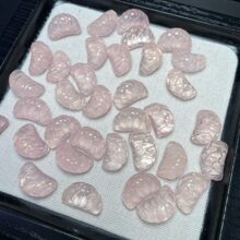 粉水晶橘子瓣雕刻件DIY手链项链串饰散珠串珠配件串链吊坠