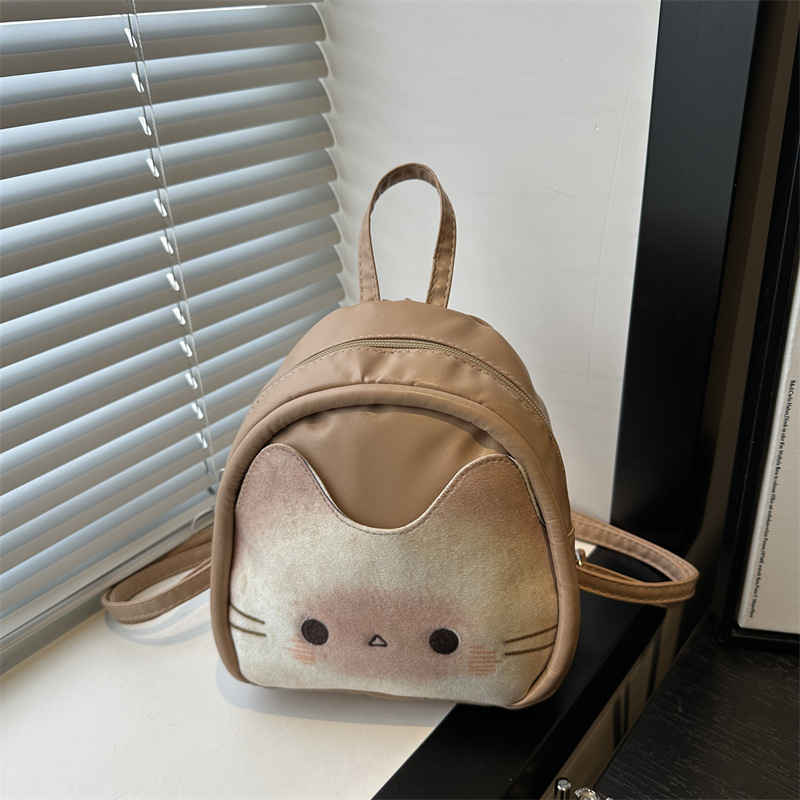 Estudiantes de clase gato tostado mochila de hombro personalidad femenina universal moda casual alta sensación mochila image 7