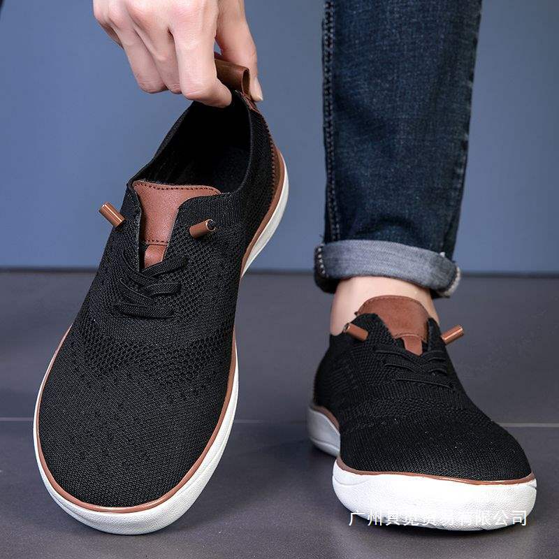 4 Wide-Toe Sports Casual Shoes for Men, Widened and Fattened Big-Toe Shoes, Wide-Last Big-Foot Bone Shoes, Mesh Walking Shoes