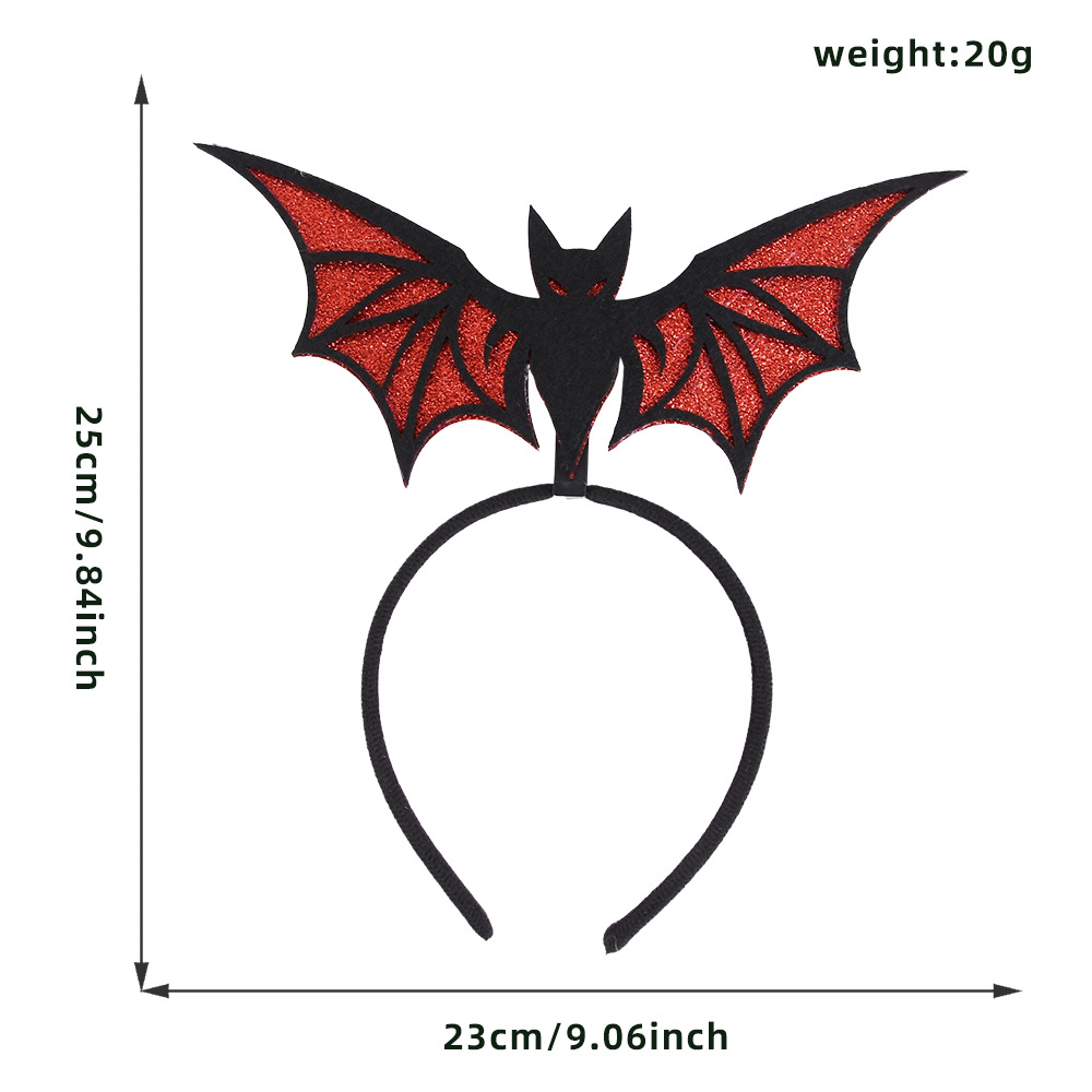 Red Orange Bat Hair Band (en inglés)