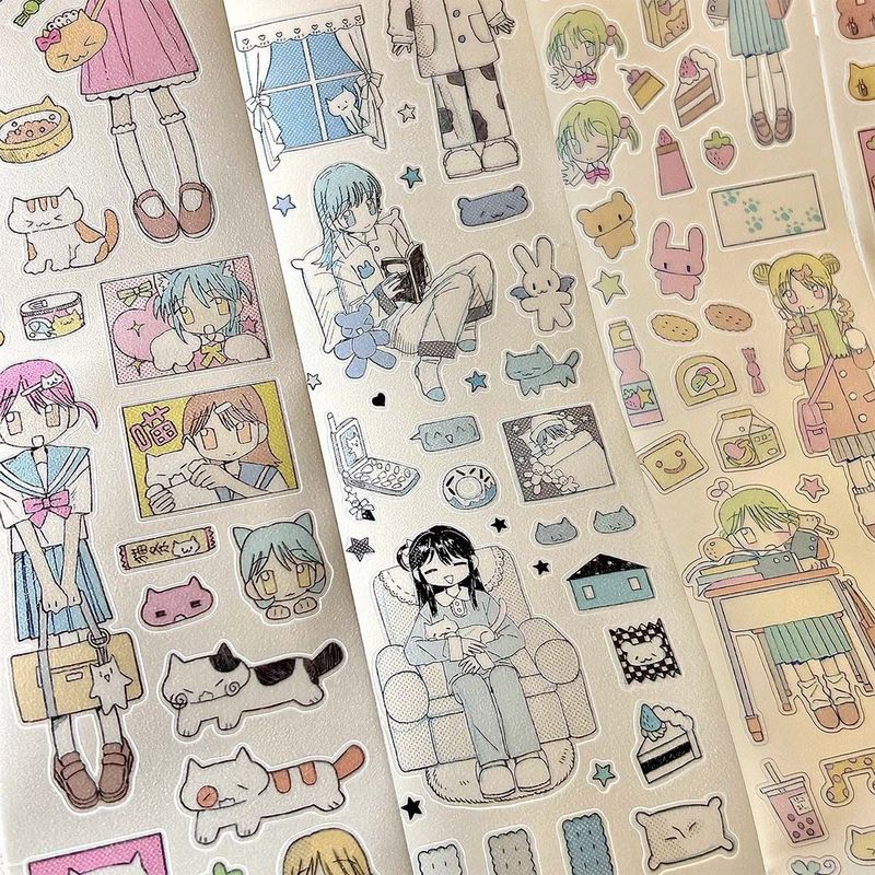 Wow kawah card paper fairy tale town tape roll cute sticker sweet girl winter goo this material