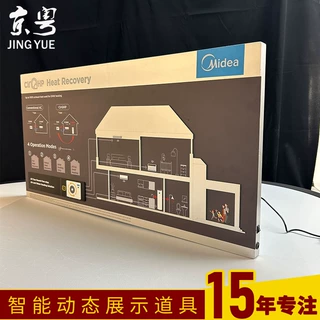 设计生产 亚克力动态演示灯箱 空调卖场店面展示灯箱道具定制