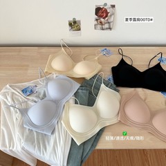 リキッドファンデーションハーブファイングリッターショルダーストラップシームレス下着女性の夏超薄型椿の香りファーストカラーブラジャー