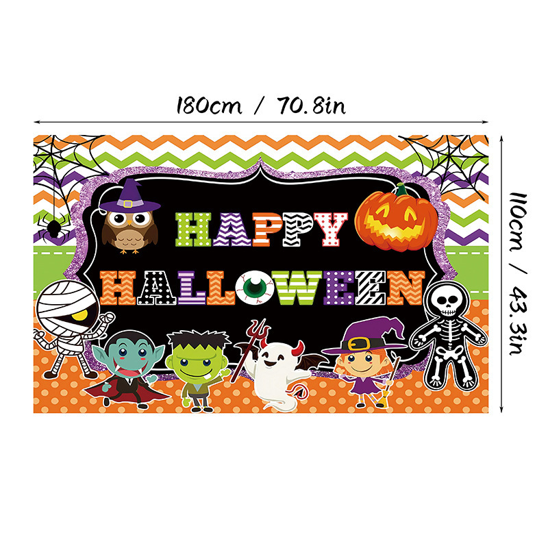 クロスボーダーアマゾンホームプリントハロウィン背景布高精細印刷雰囲気装飾背景布ポリエステル|undefined