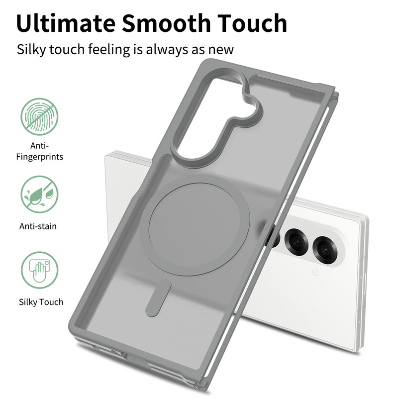 Samsung zfold7シリコンマット携帯電話ケース、fold6肌のような感触の磁気吸着Zflip7保護ケースに適したクロスボーダー製品|undefined