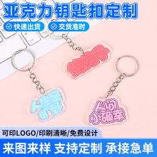 亚克力钥匙扣定制漫展双面照片明星动漫卡通创意透明周边立牌定做