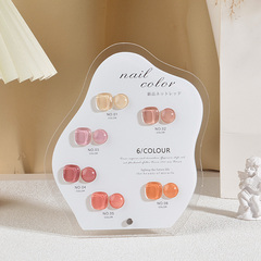 日本式ネイルアート色板甲油ゴムのデザインはテンプレートフォトフレームのアクリル甲片色カードの指120色の展示顔をします。