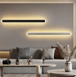 Explosión transfronteriza larga lámpara de pared del dormitorio pasillo cabecera sofá lámpara de pared de fondo moderna simple lámpara de pared de viento