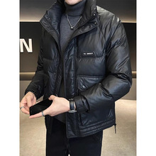 欧洲站冬季羽绒服男士外套2024新款潮牌短款时尚高端保暖加厚冬装