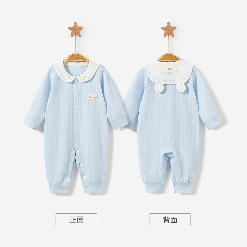 Mono de bebé Primavera, Otoño e Invierno de los hombres y las mujeres de algodón fino bebé Super lindo mameluco traje otoño recién nacido Ropa