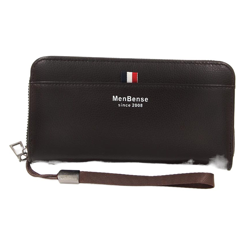 MenBense fabricante en stock cartera de los hombres de negocios patrón Litchi cremallera embrague cartera al por mayor