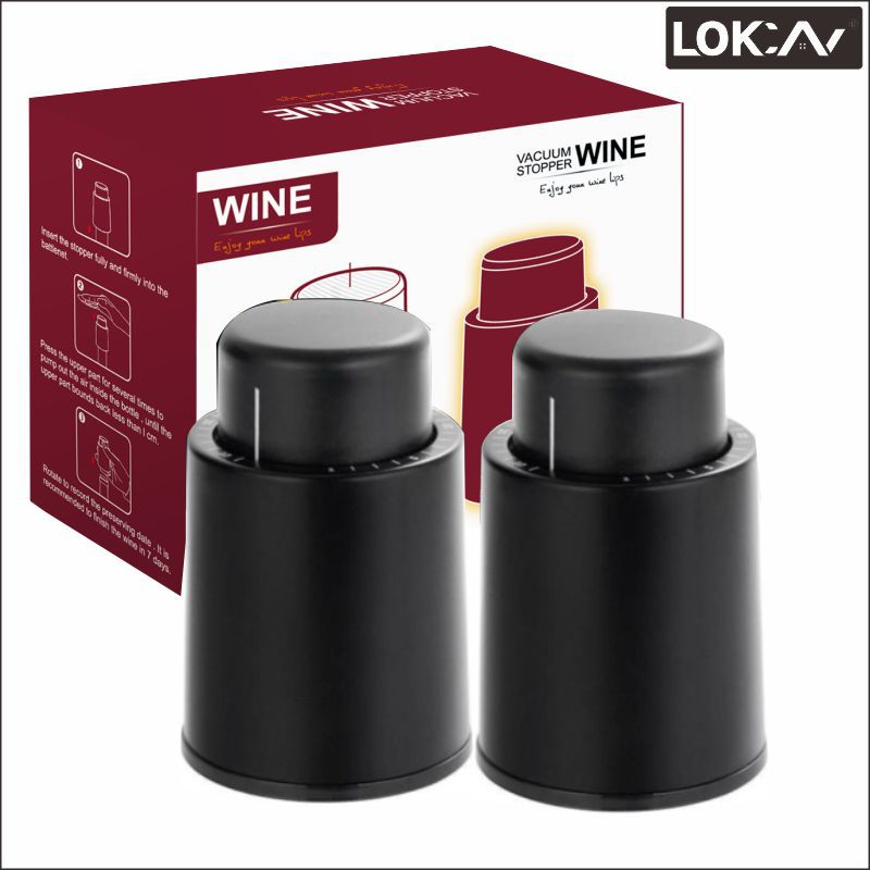 Vino tinto blanco vacío sellado fresco-mantenimiento de succión vino tinto vino vacío prensa vino tapón botella boca enchufe dos paquete