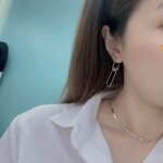 PT950真铂金项链刀片链 蛇骨链 锁骨链生日 情人节进口