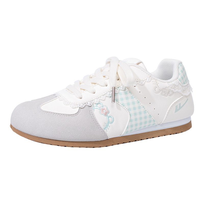 Zapatos de entrenamiento de ballet retro retro de otoño de estilo coreano, zapatos casuales de color delgado, zapatos de mujer ligeros diarios lindos