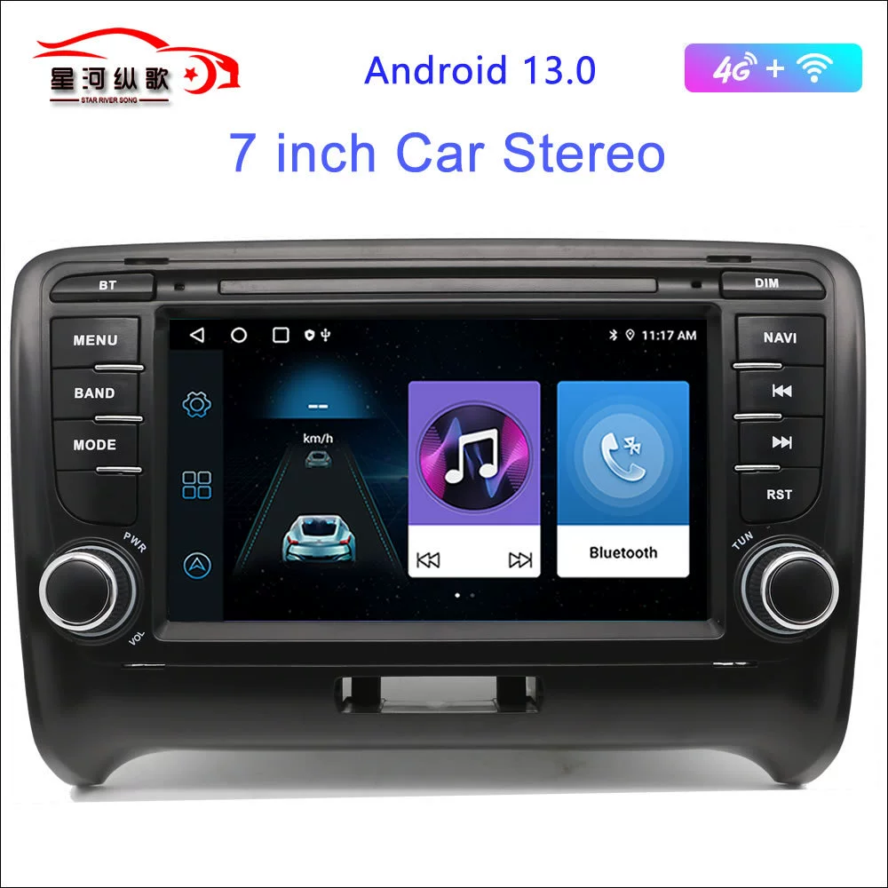 Подходит для Audi TT 2006–2014, центральная консоль, автомобильный Android с большим экраном, GPS-навигатор с функцией камеры заднего вида
