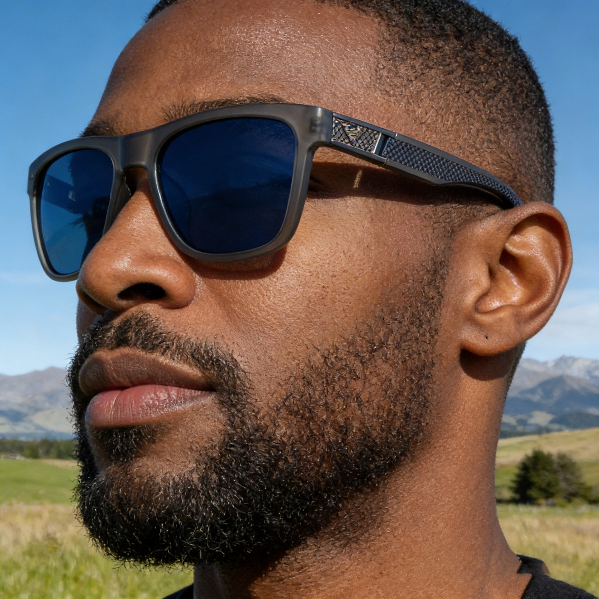 Neue modische eckige polarisierte Sonnenbrillen für Männer - persönlicher Trendy-Look mit Premium-Gefühl, UV-Schutz für draußen und Angeln, Herren-Sonnenbrille für den Export