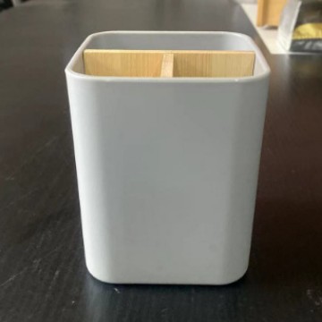 Hogar de bambú cepillo dientes titular cubo multifuncional baño cocina caja almacenamiento