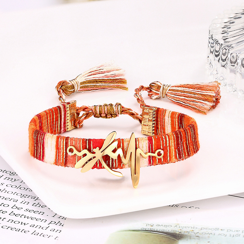 Plating Design Simple Style Geometric Alloy Polyester Plating Gold Plated Unisex Bracelets