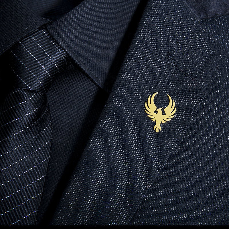 Fashionable and Personalized Phoenix Stainless Steel Brooch Men's Suit Jacket Lapel Pin Women's Dress Anti-Exposure Suit Fashionable and Personalized Phoenix Stainless Steel Brooch Men's Suit Jacket Lapel Pin Women's Dress Anti-Exposure Suit