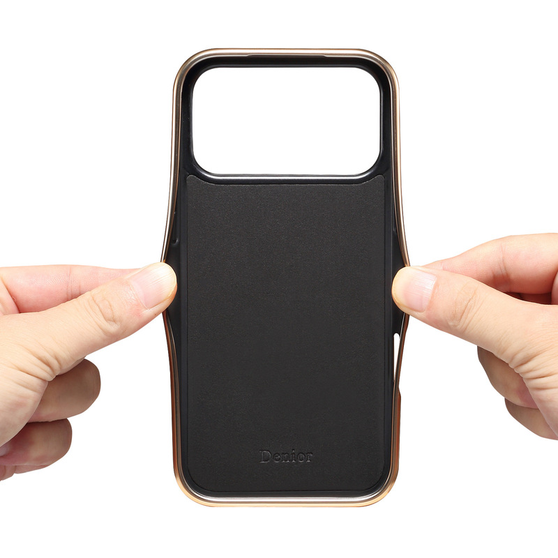 Denior苹果17ProMax真皮手机壳iPhone17牛皮电镀壳17Pro保护套Air|undefined