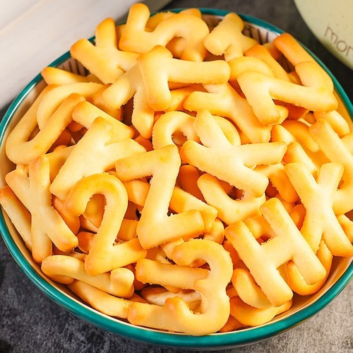 【Yují】Alphabet and Number Shaped Biscuits 10 Packs 20 Packs 40 Packs Biscuit Snacks Delicious Snacks