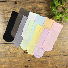 儿童夏季薄款钢丝袜短袜糖果色女童中筒袜彩色男童宝宝婴儿袜批发
