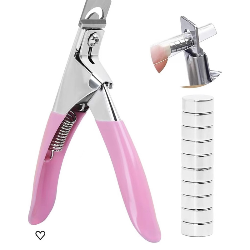 Nail art scissors U-shaped scissors Phototherapy nail piece device fake extension repair type flat nail scissors nail clippers magnet suit