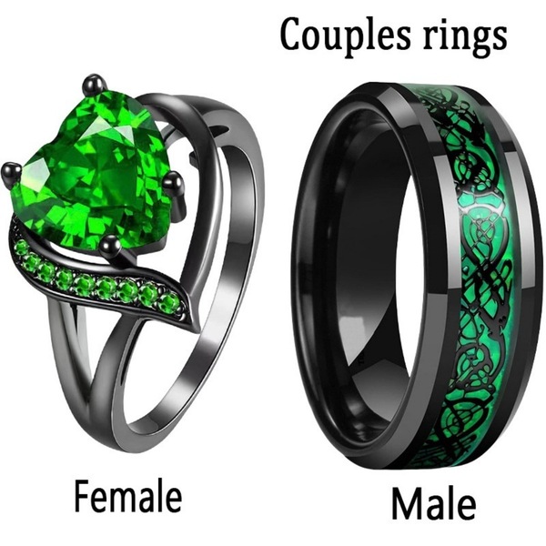 men's blue fashionable women's ring stainless steel