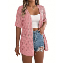 H 68510 Hollow leaf sun cardigan �ο�Ҷ�ӷ�ɹ�����羳�¿�ŷ