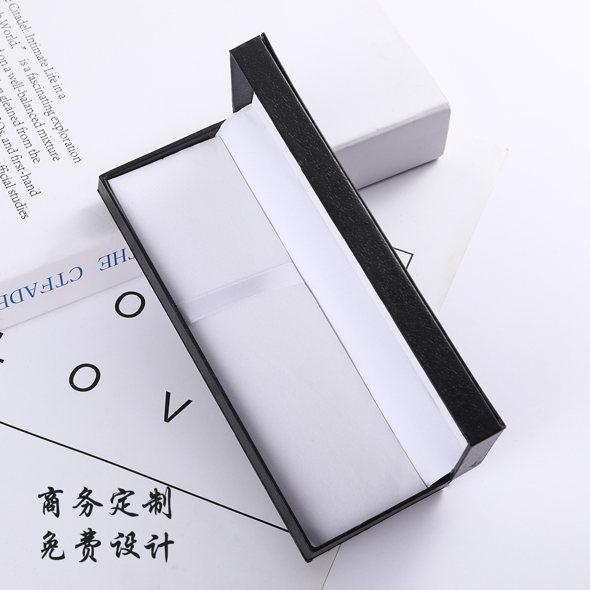 En stock al por mayor caja de papelería para estudiantes caja de pluma letras logotipo publicidad comercial caja de regalo de alta gama caja de pluma de firma