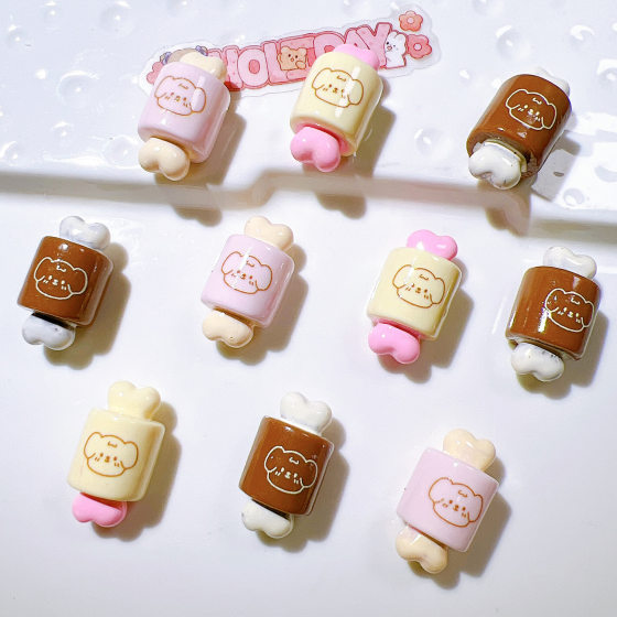 Resin accessories wholesale diy accessories handmade material shoes flower water cup stickers cream glue children's headdress dog bone