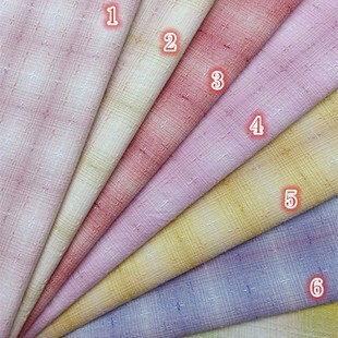 A026 Pre-Dyed Fabric Set DIY Handmade Fabric Cross Jacquard Plaid Patchwork Doll Clothing Fabric